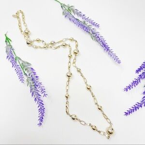 Ann Taylor Beaded Chain Link Statement Necklace
